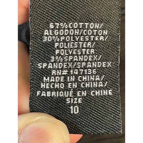 1822 Denim Jeans Womens 10 Black Skinny Dark Wash Stretch Solid Zip CJ33M1000A1 - Picture 11 of 13